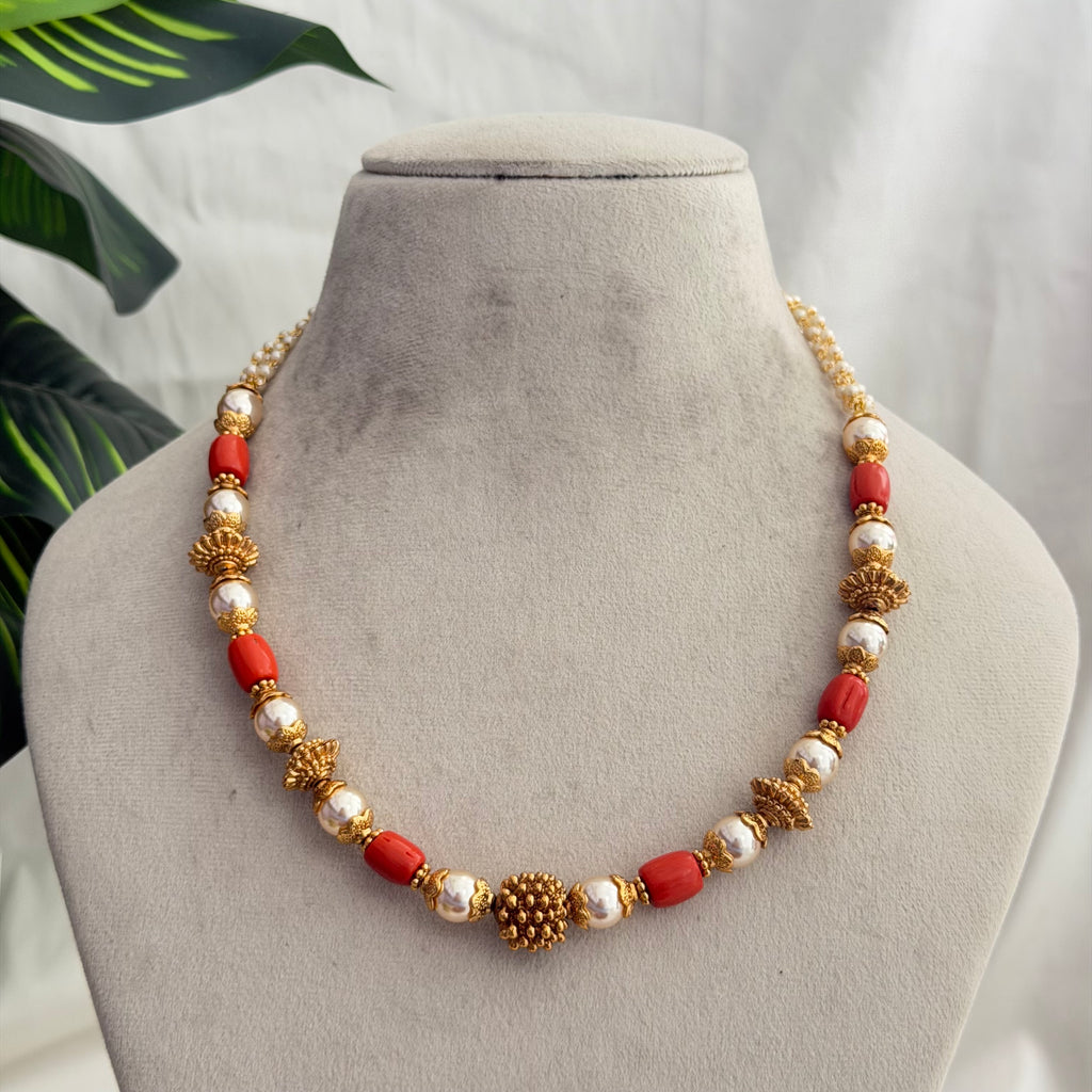 Panchaloha Beaded Necklace AN283 Anvika Jewels