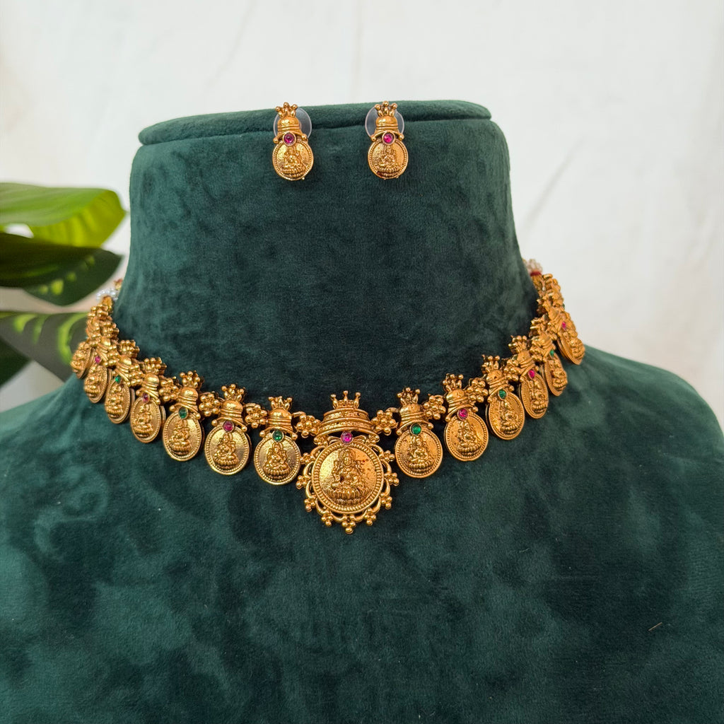 Coin Lakshmi Necklace AN197 Anvika Jewels