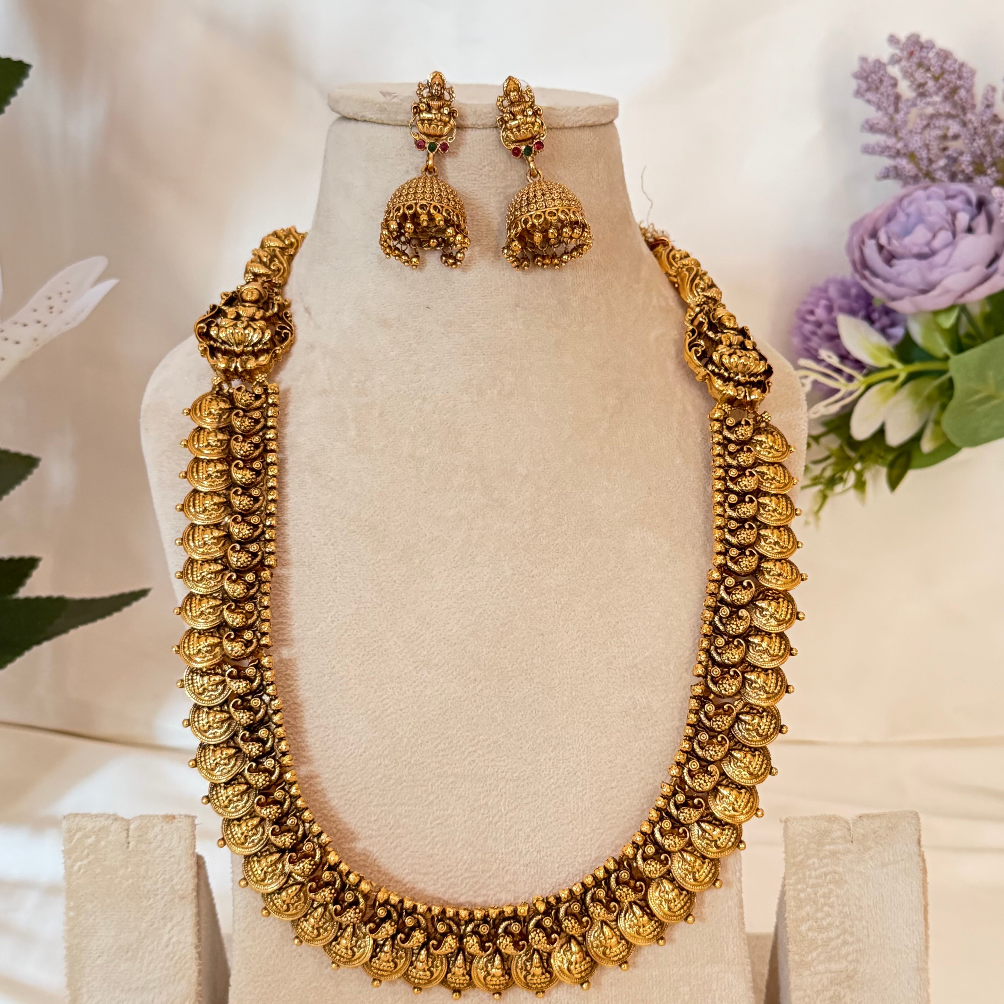 Lakshmi Coin Temple Long Haram LH04 Anvika Jewels