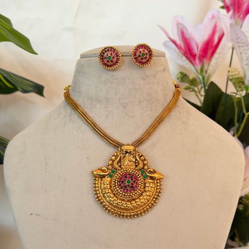 Antique Gold Replica Pendant AN219 Anvika Jewels