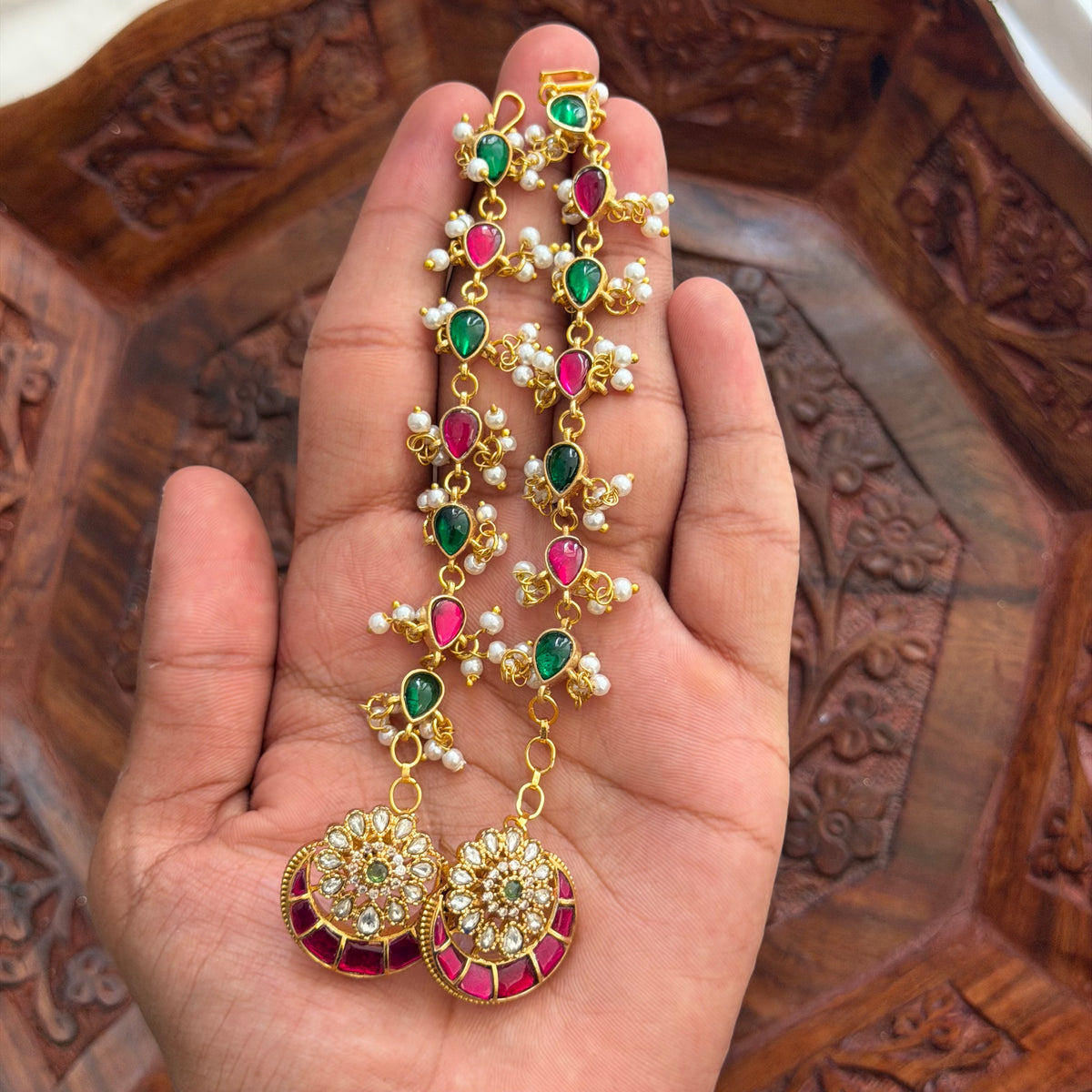 Jadau Studs+Mattal AJ32 Anvika Jewels