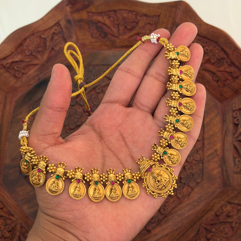 Coin Lakshmi Necklace AN197 Anvika Jewels