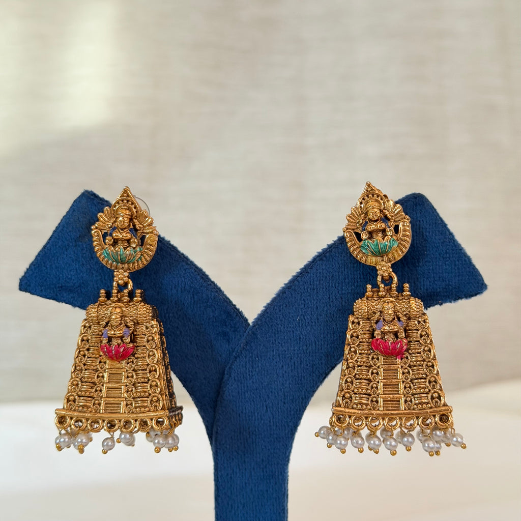 Premium Temple Gopuram Jhumka AJ24 Anvika Jewels