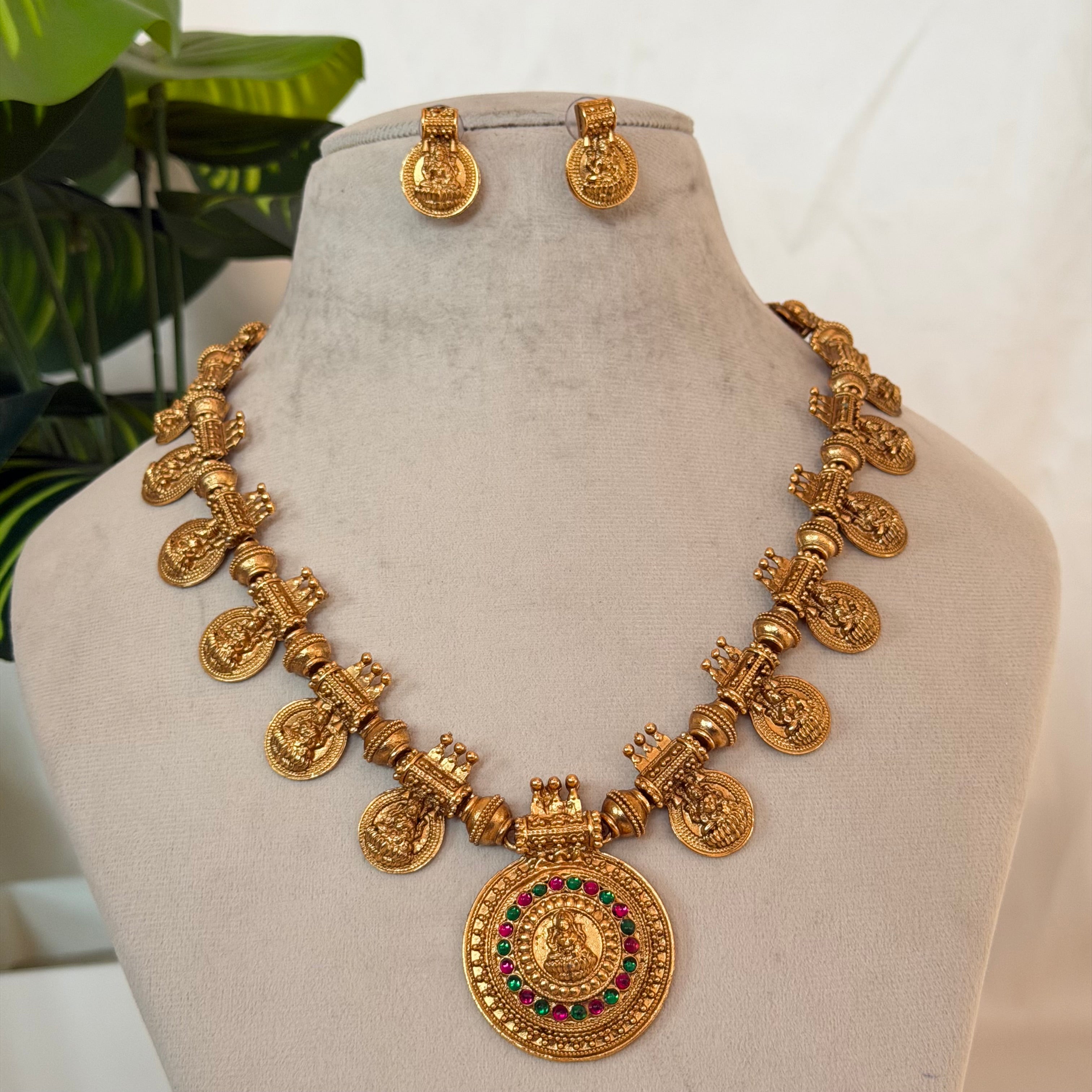 Lakshmi Coin Long Haram Anvika Jewels