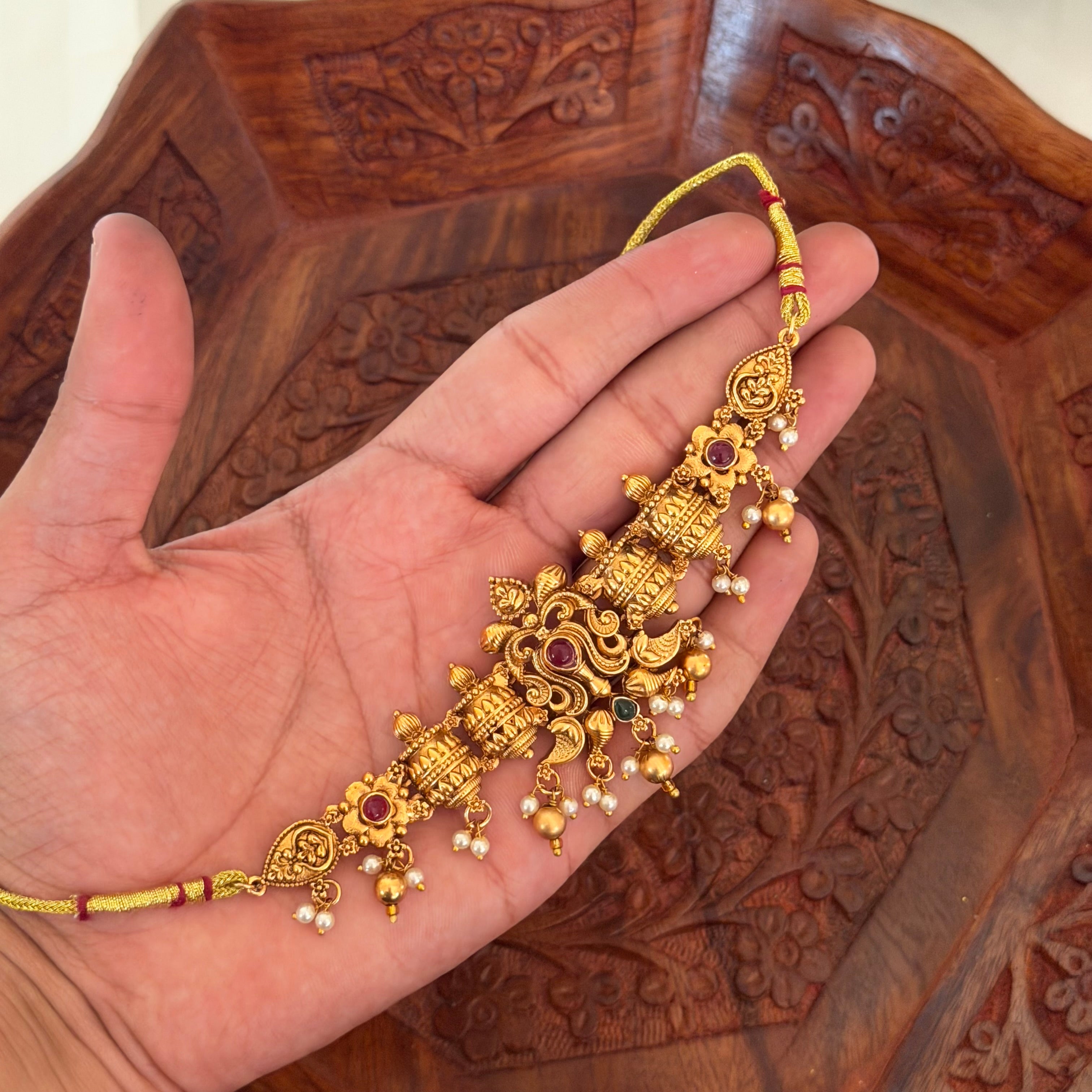 Antique Pearl Necklace AN177 Anvika Jewels