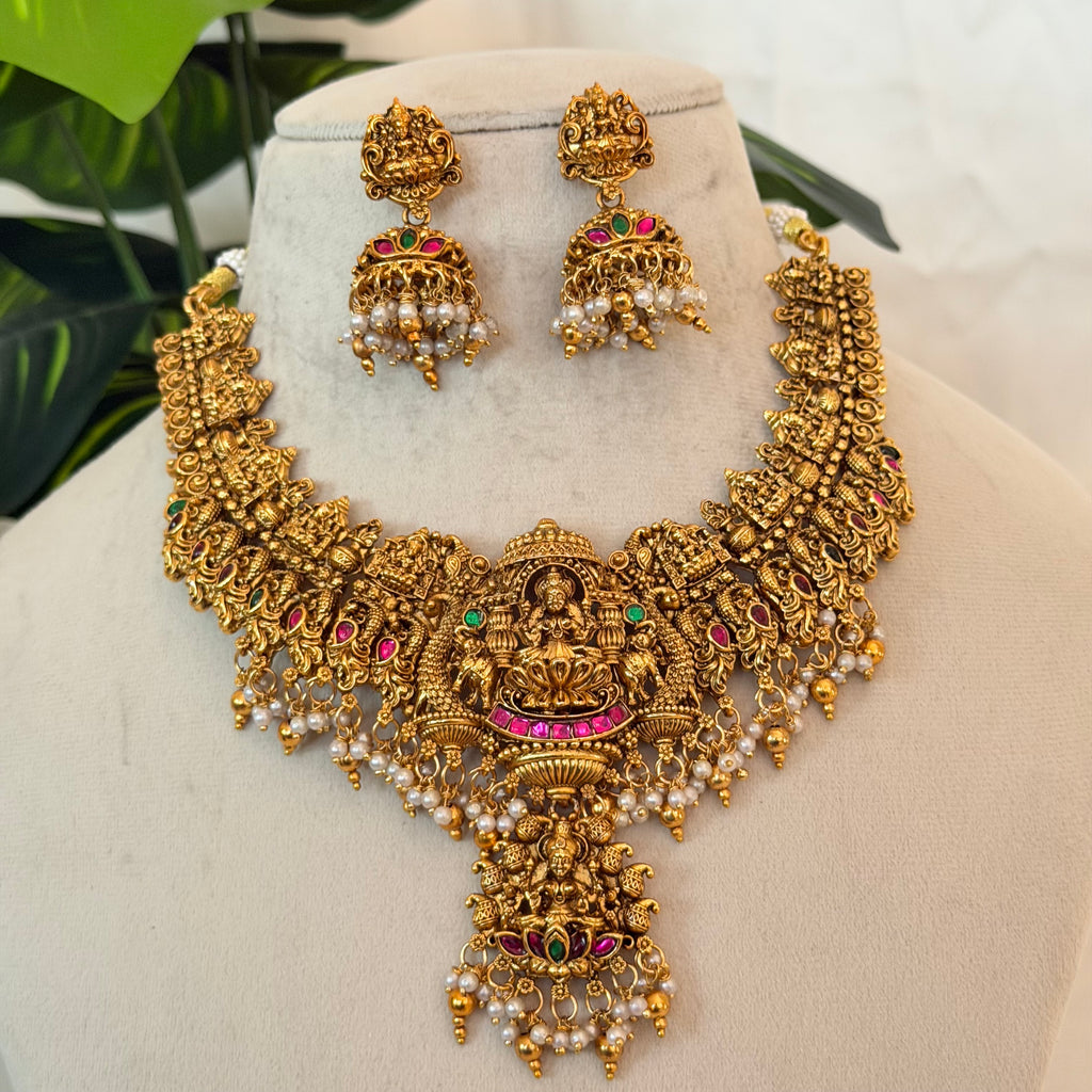 Double Layer Lakshmi Necklace AN207 Anvika Jewels