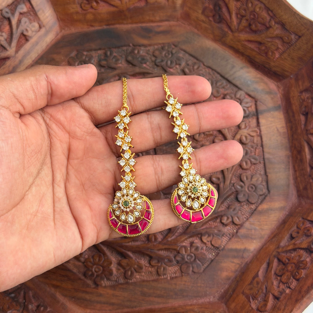 Jadau Studs+ Mattal Anvika Jewels