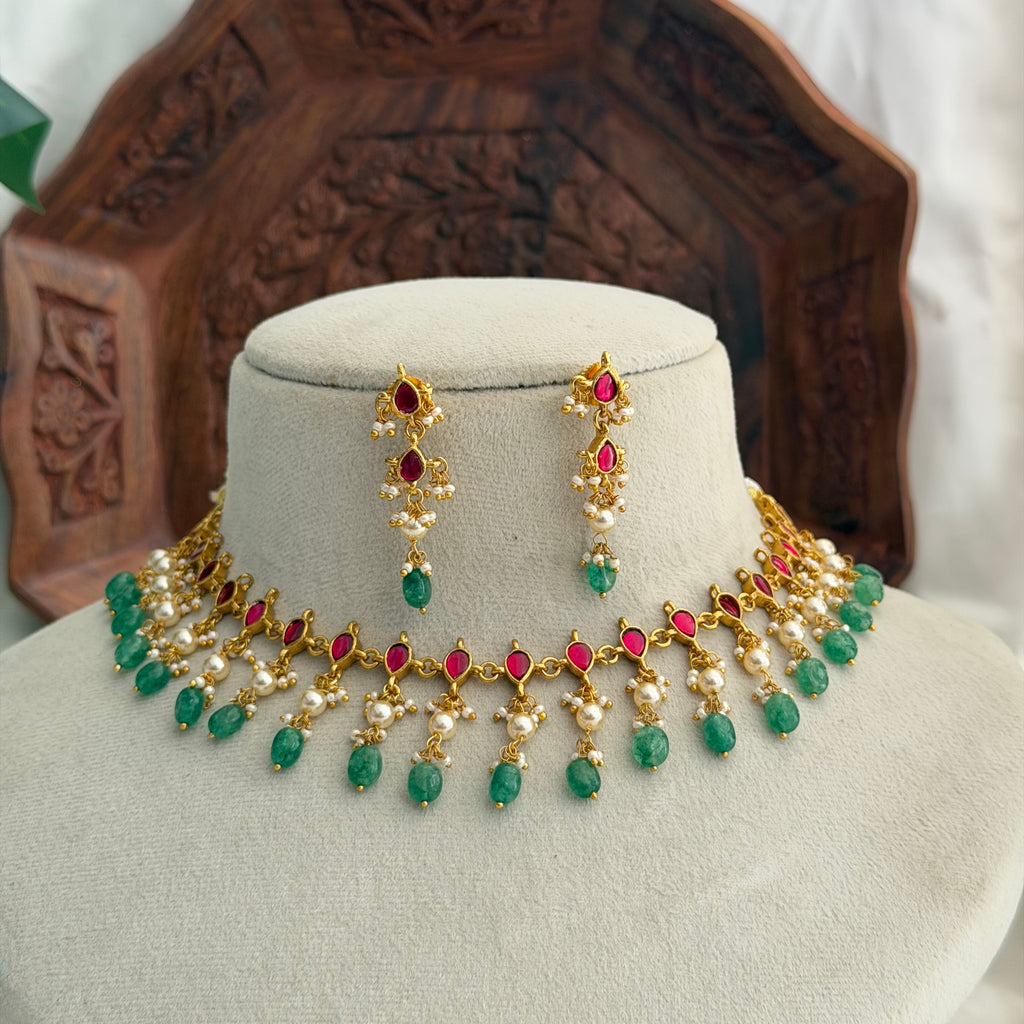 Jadau Kundan Necklace AL14 Anvika Jewels
