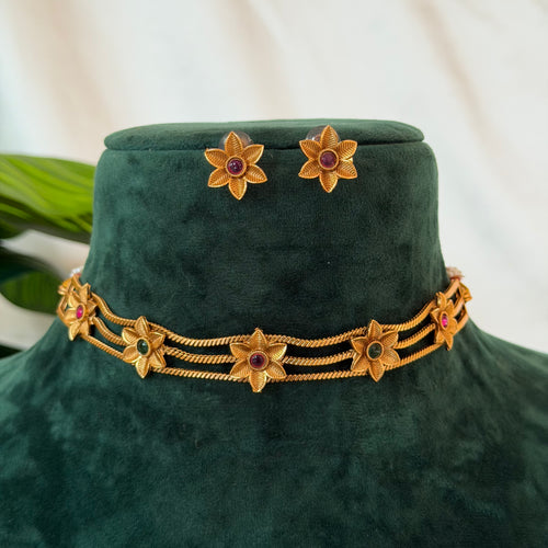 Antique Floral Choker AN25 Anvika Jewels
