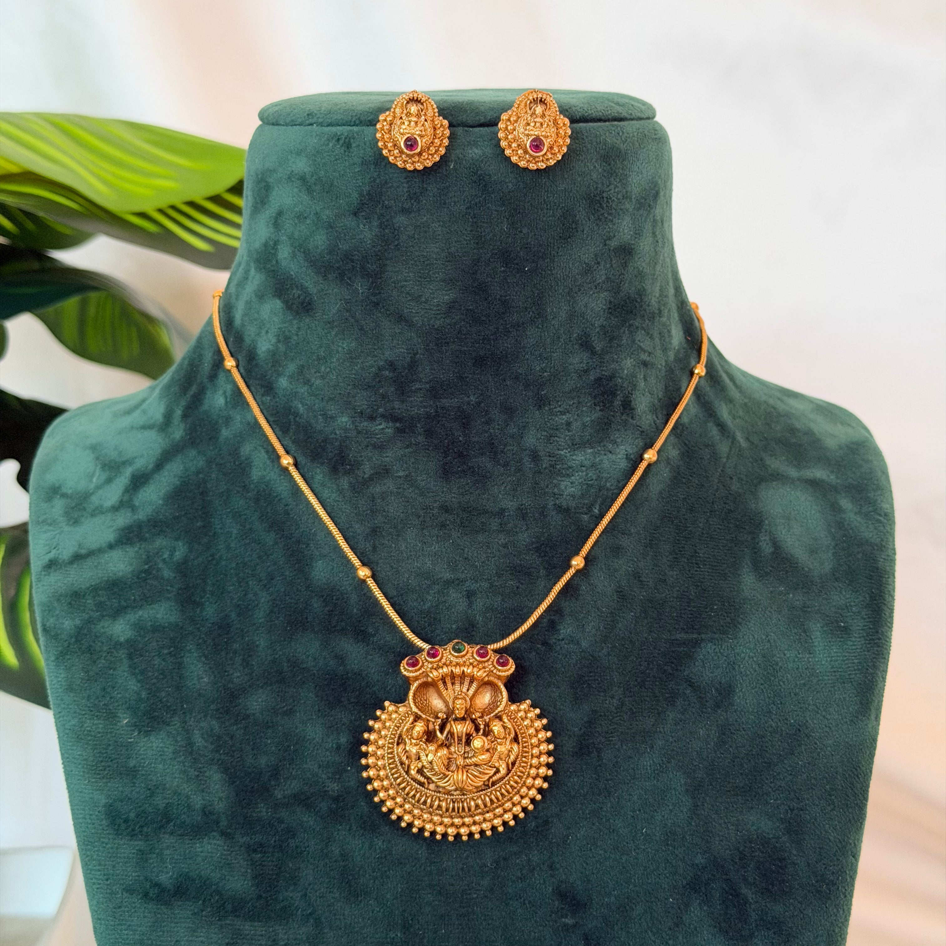 Antique Lakshmi Chain Pendant AN22 Anvika Jewels
