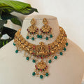 Lakshmi Temple Necklace Set AN34 Anvika Jewels