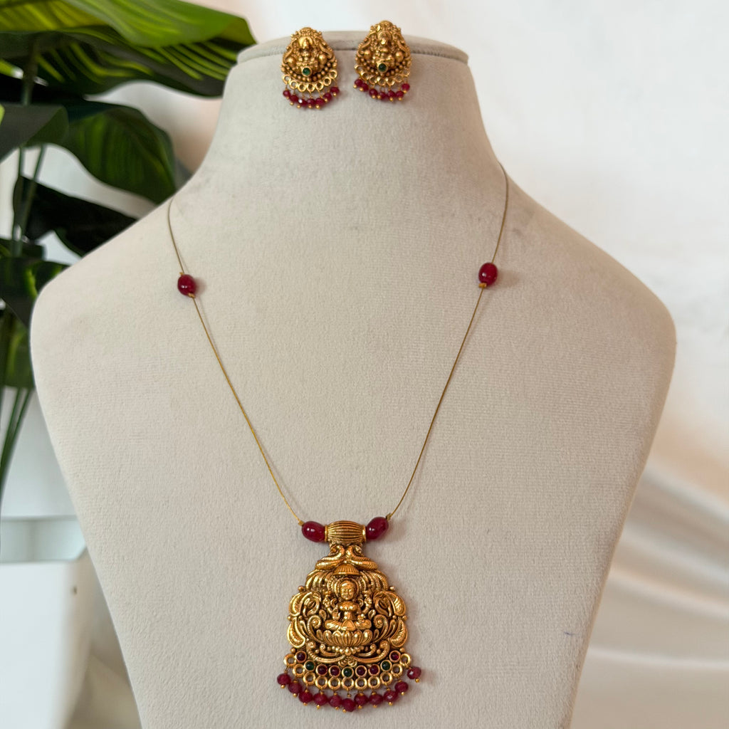 Lakshmi Invisible Necklace Set AN17 Anvika Jewels