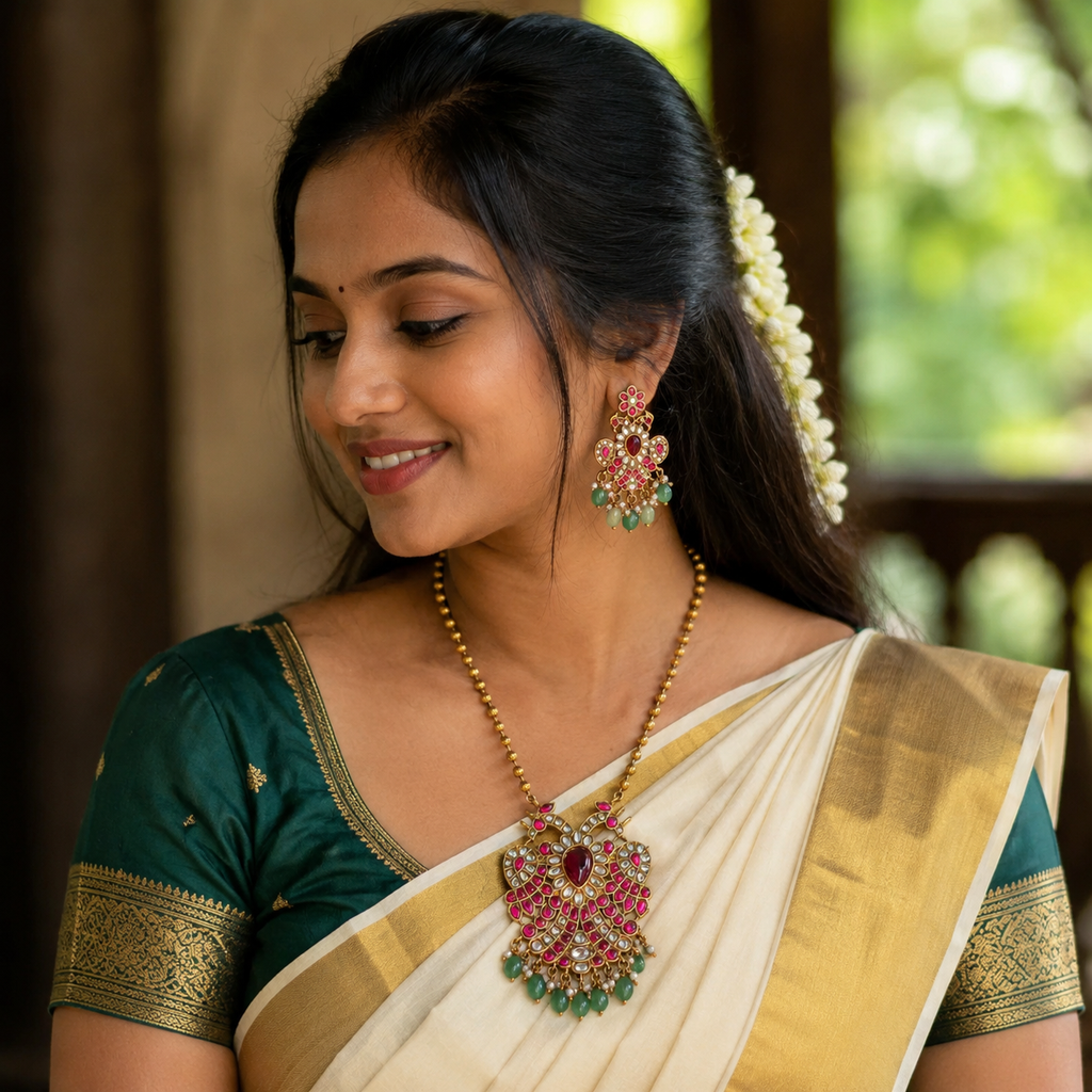 Premium Gandaberunda Pendant AN158 Anvika Jewels