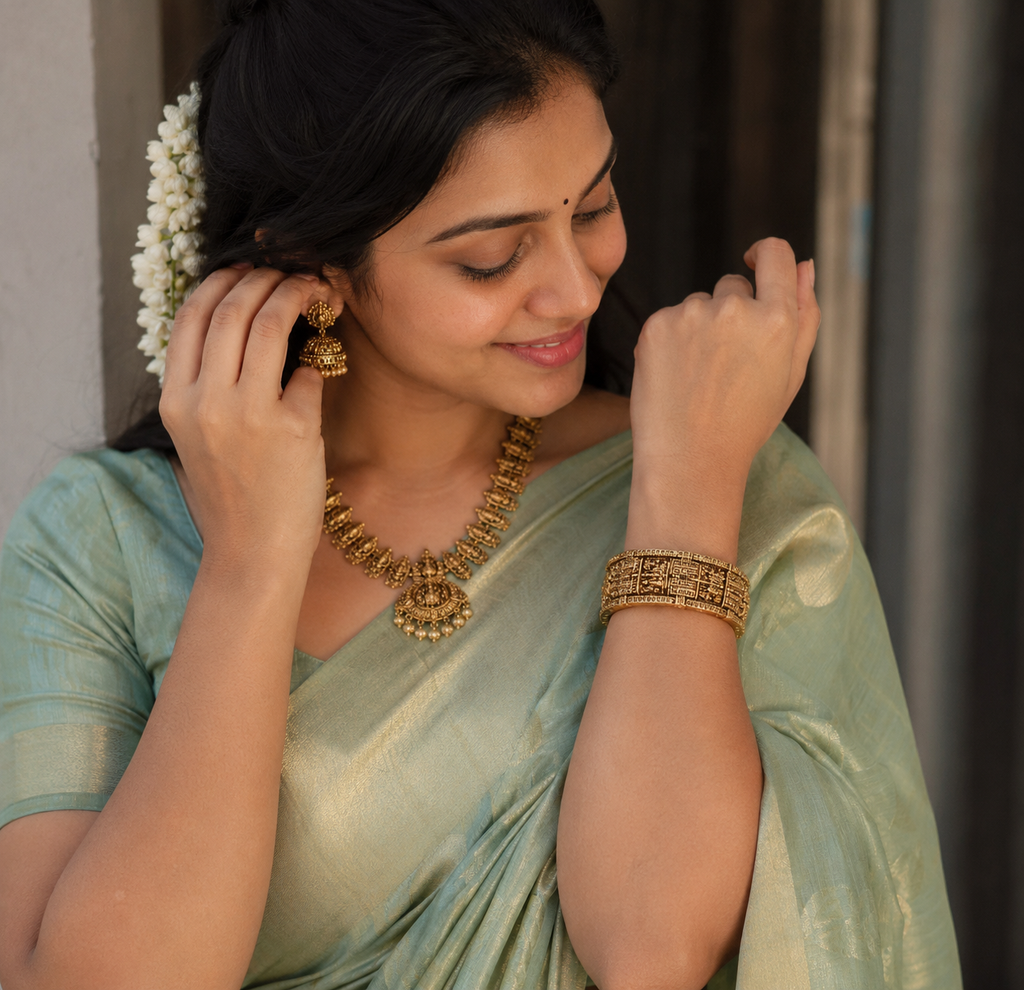 Premium Antique Temple Bangles AB20 Anvika Jewels