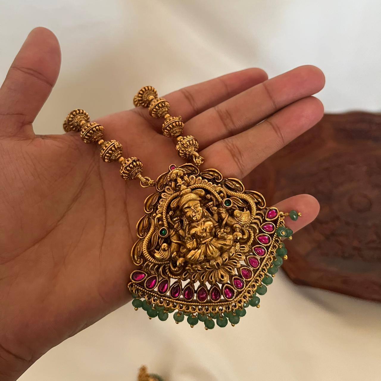 Lakshmi Temple Pendant Set AN31