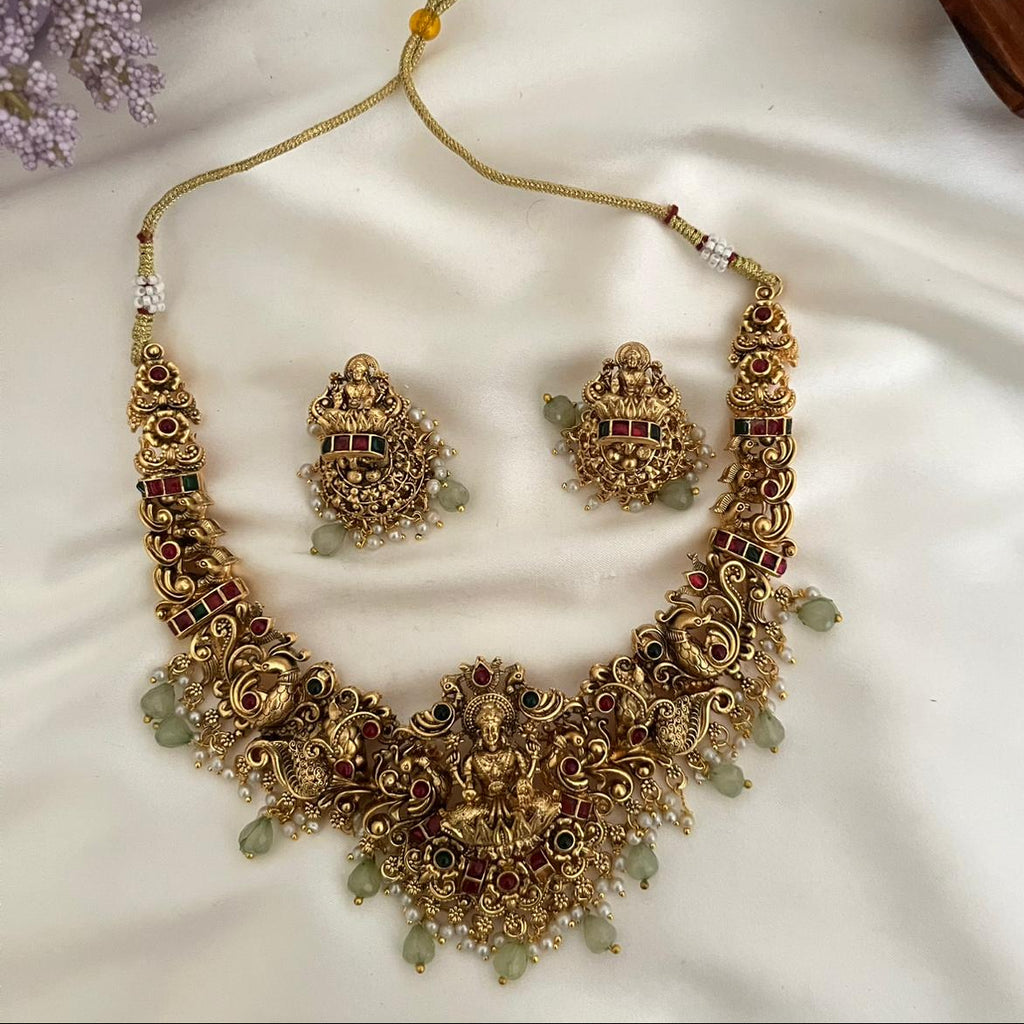 Lakshmi Temple Necklace Set AN36