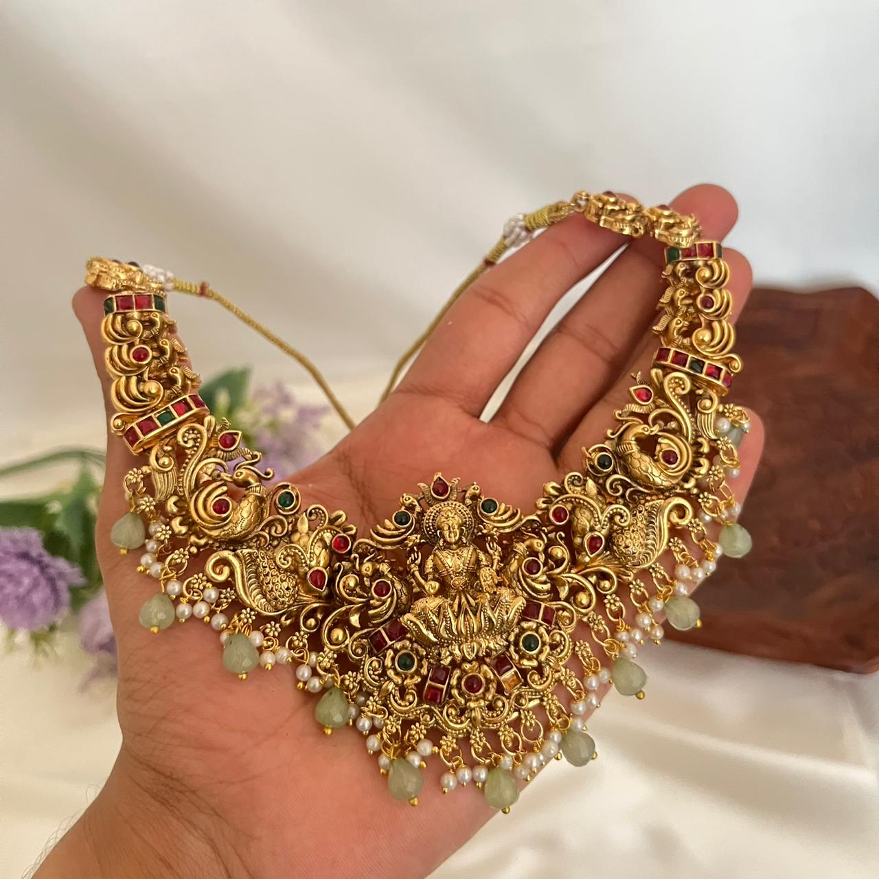 Lakshmi Temple Necklace Set AN36
