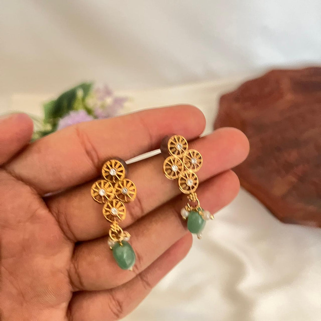 Green Stone Necklace Set AN37