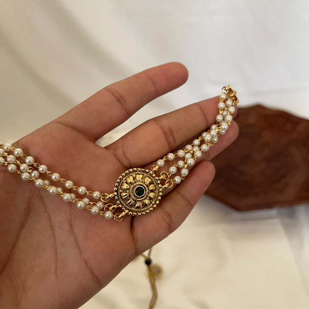 Antique Pearl Choker Set AN03