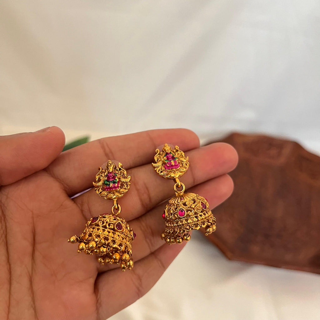 Temple Gopuram Lakshmi Pendant Necklace AN43