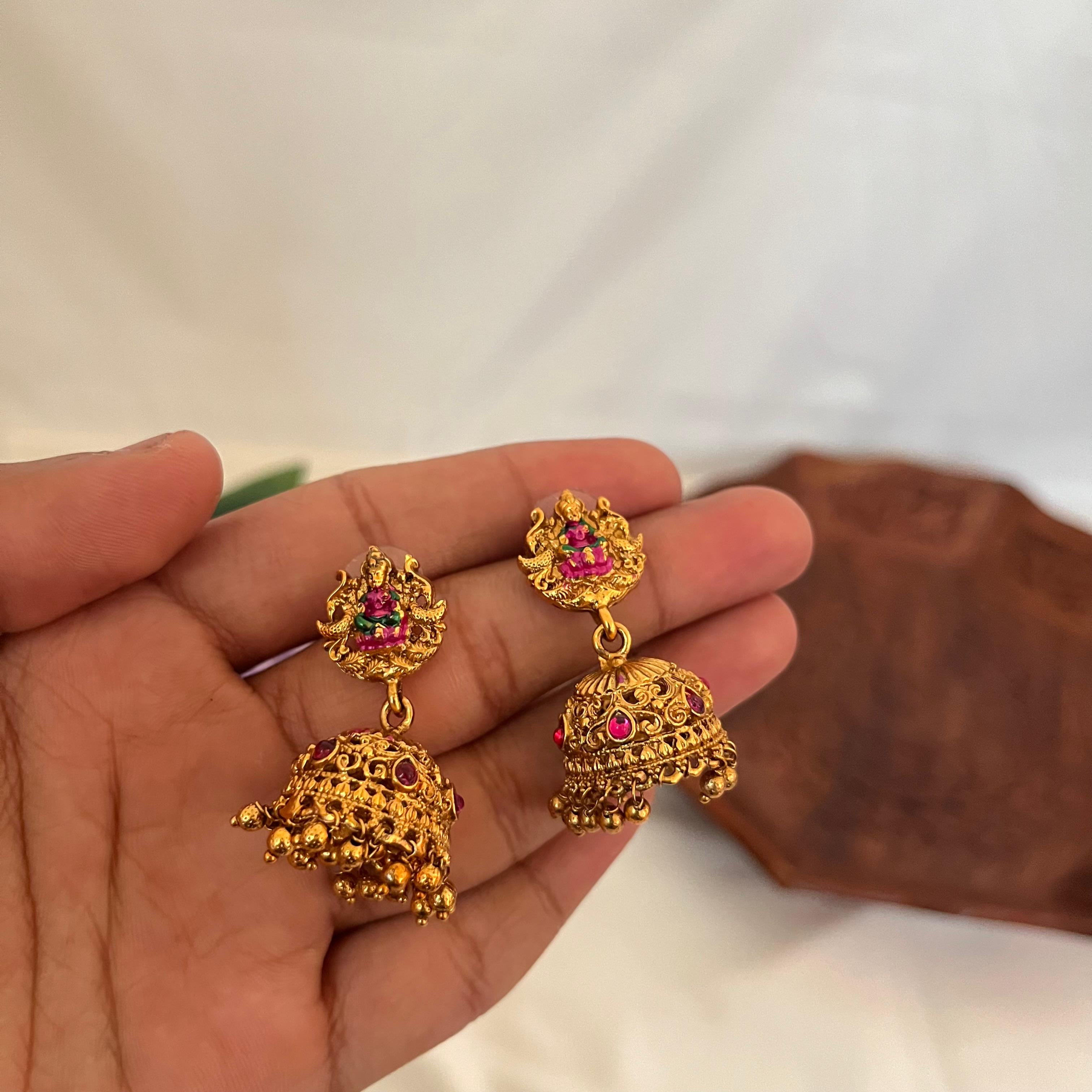 Temple Gopuram Lakshmi Pendant Necklace AN43