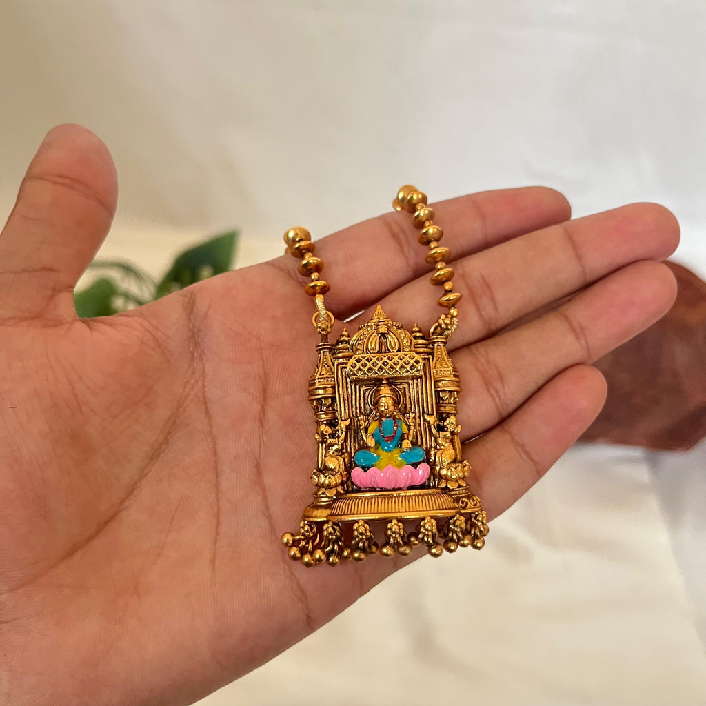Lakshmi Temple Idol Pendant Necklace AN48