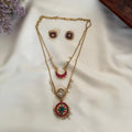Layered Kundan Pendant Necklace AN52