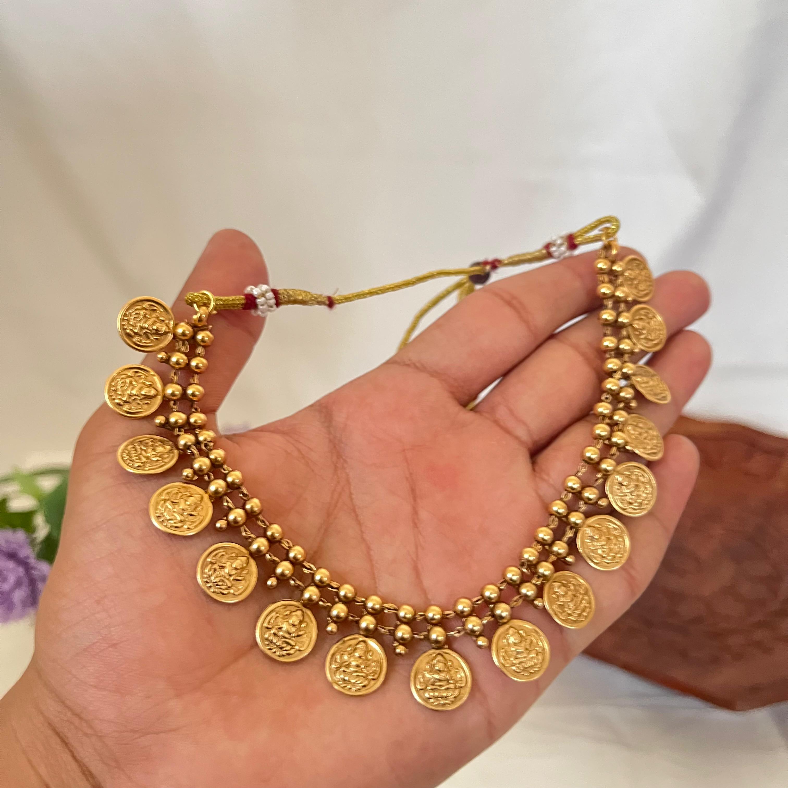 Lakshmi Coin Temple Necklace AN14