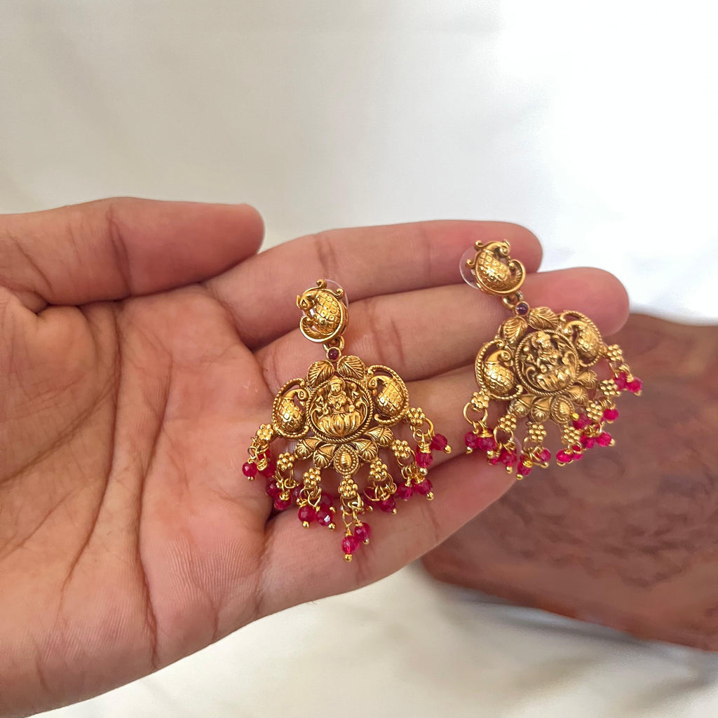 Dual Tone Lakshmi Temple Necklace AN41