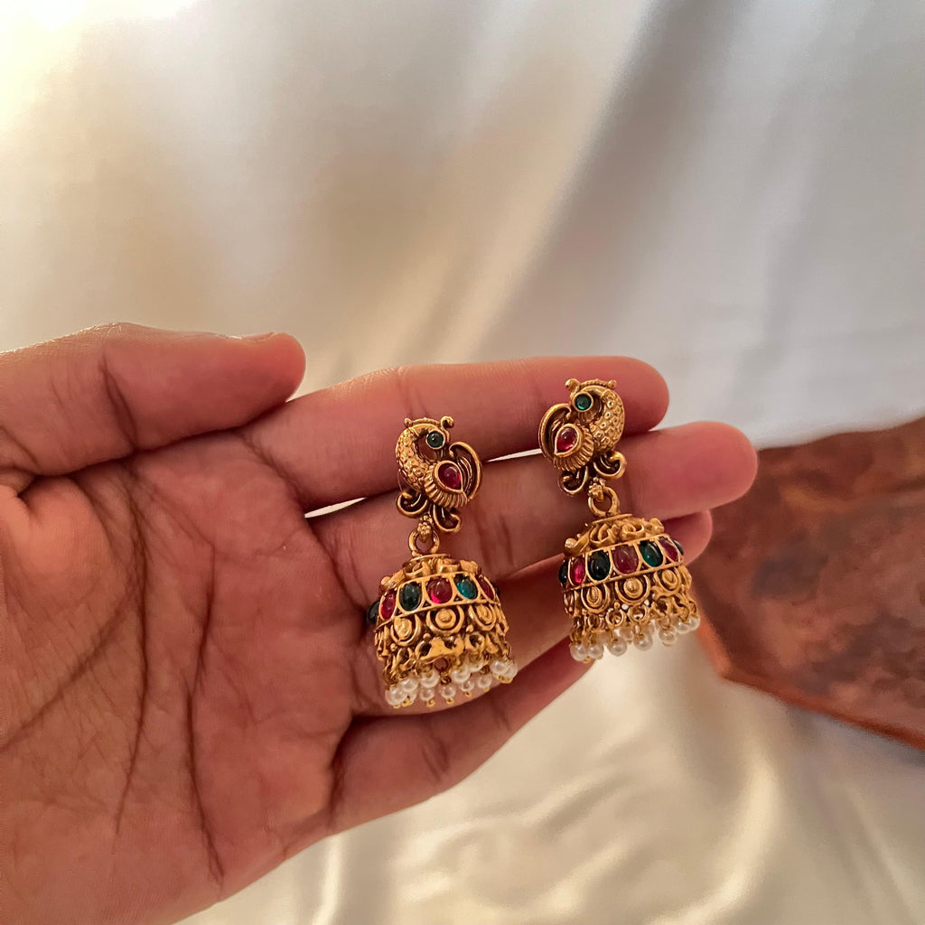 Antique Peacock Temple Necklace AN64