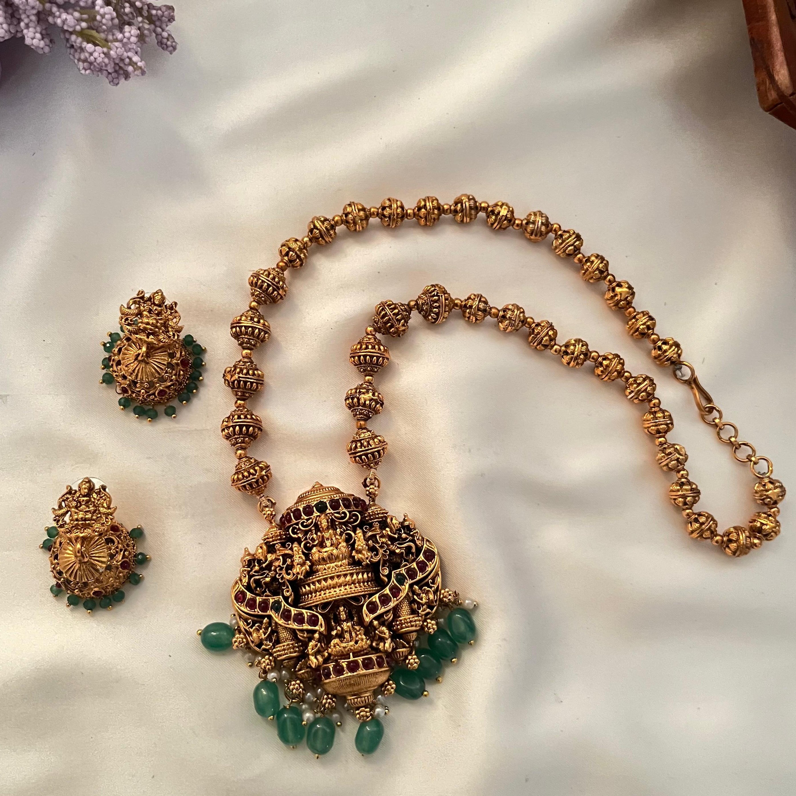 Grand Temple Lakshmi Pendant AN65