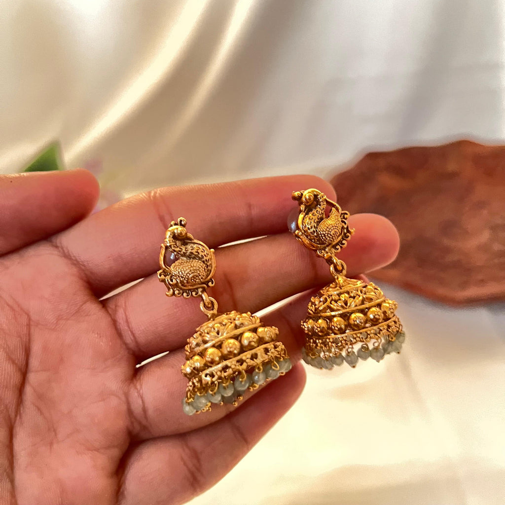 Bridal Peacock Temple Choker Set with Maang Tikka AN66