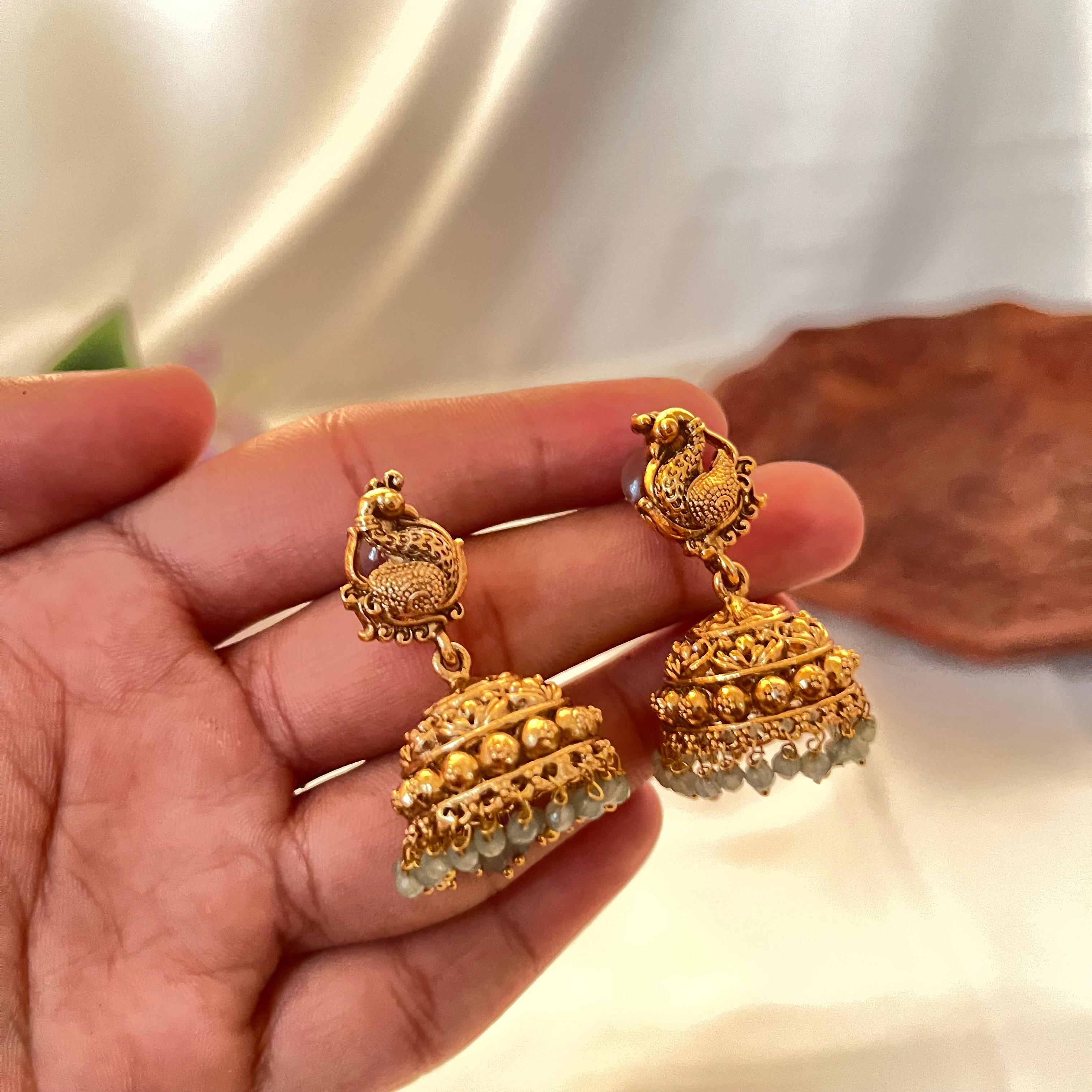 Bridal Peacock Temple Choker Set with Maang Tikka AN66