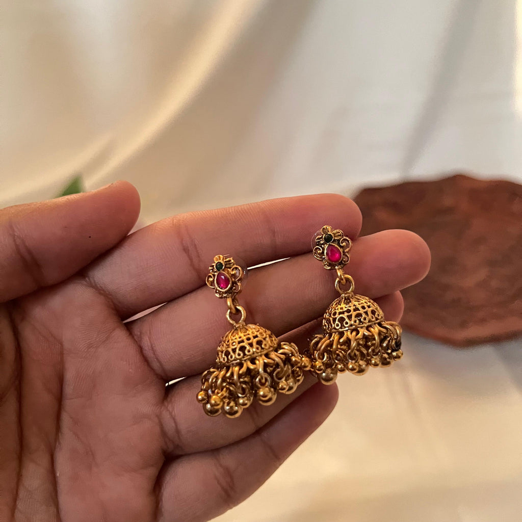 Antique Peacock Drop Temple Necklace AN67