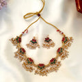 Floral Pearl Drop Choker AN68