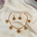 Pearl Drop Floral Necklace Set AN56