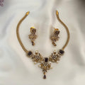 Victorian Blush Stone AD Necklace VN04