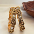 Antique Temple White Bangles AB03