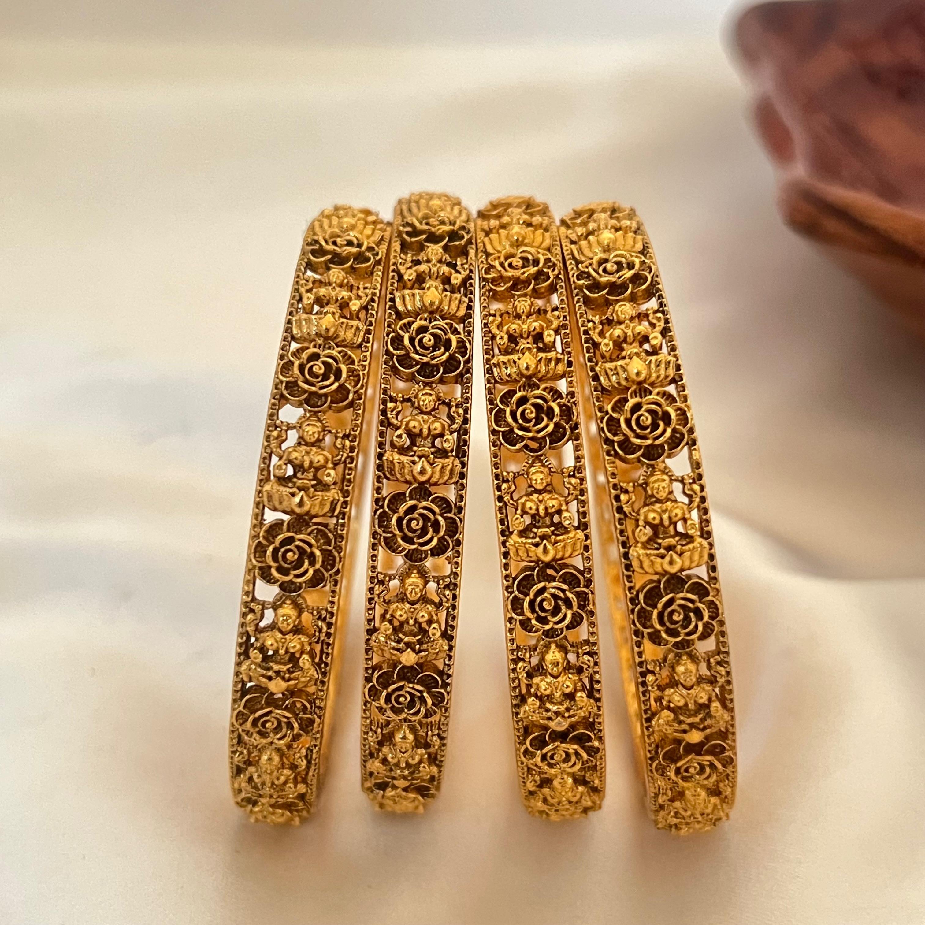 Antique Lakshmi Floral Bangles AB06