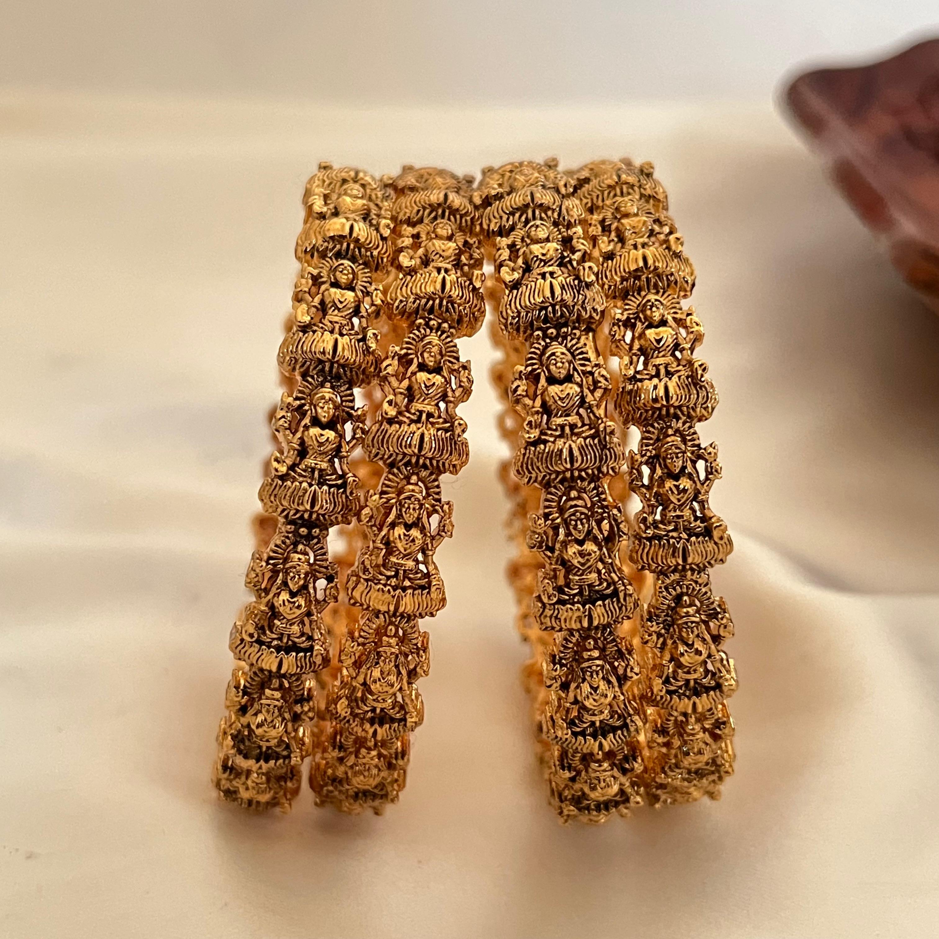 Antique Lakshmi Temple Bangles AB07