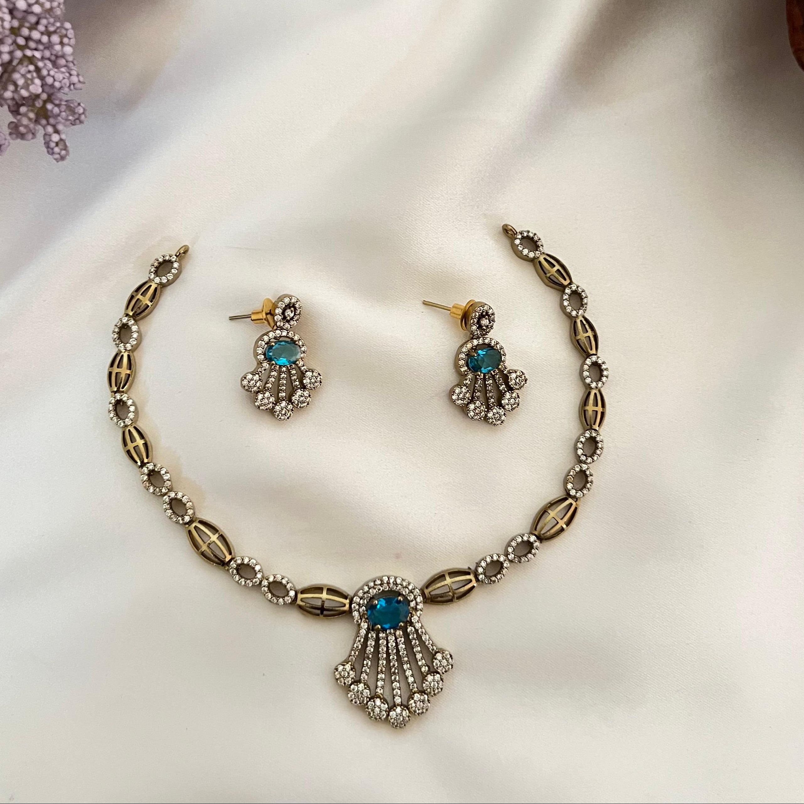 Victorian Shell Drop AD Necklace VN11