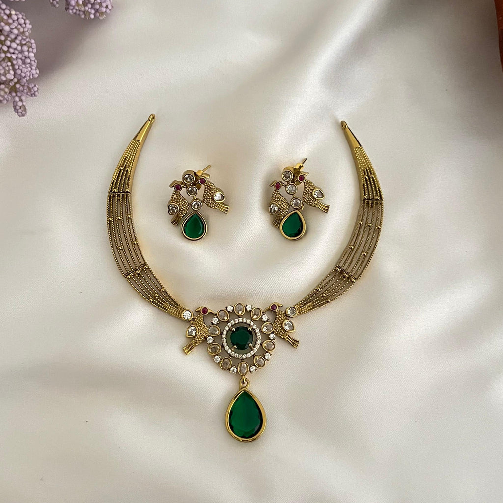 Victorian Dual Bird AD Necklace VN12