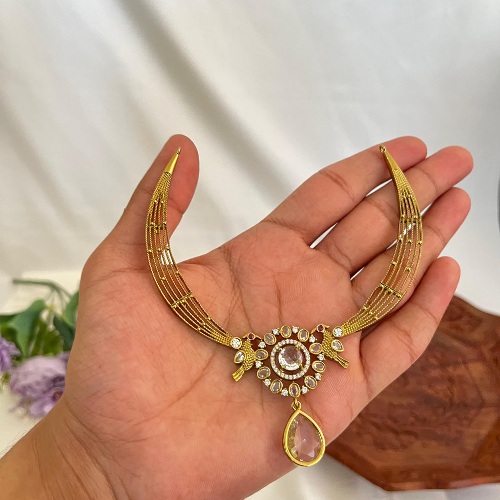 Victorian Dual Bird AD Necklace VN12