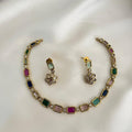 Multicolor Geometric AD Necklace VN14