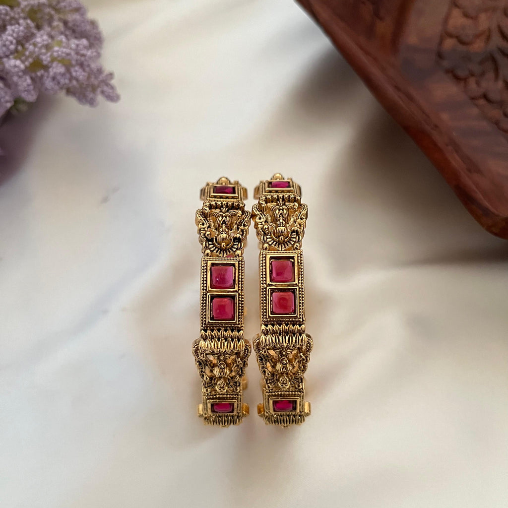 Antique Ruby Temple Bangles AB01