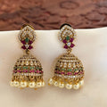 Victorian CZ Pearl Jhumka VJ01