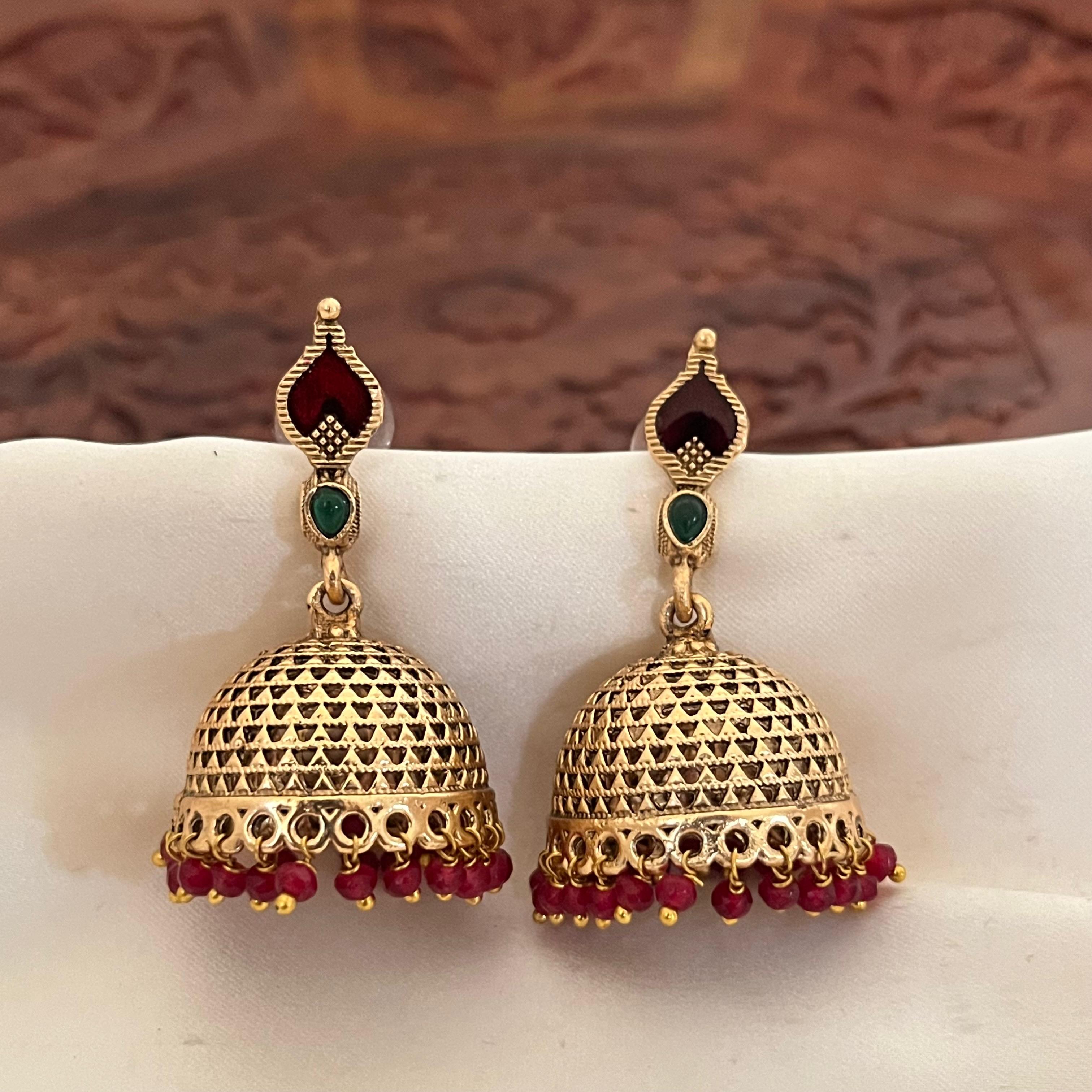 Antique Beaded Jhumka AJ01