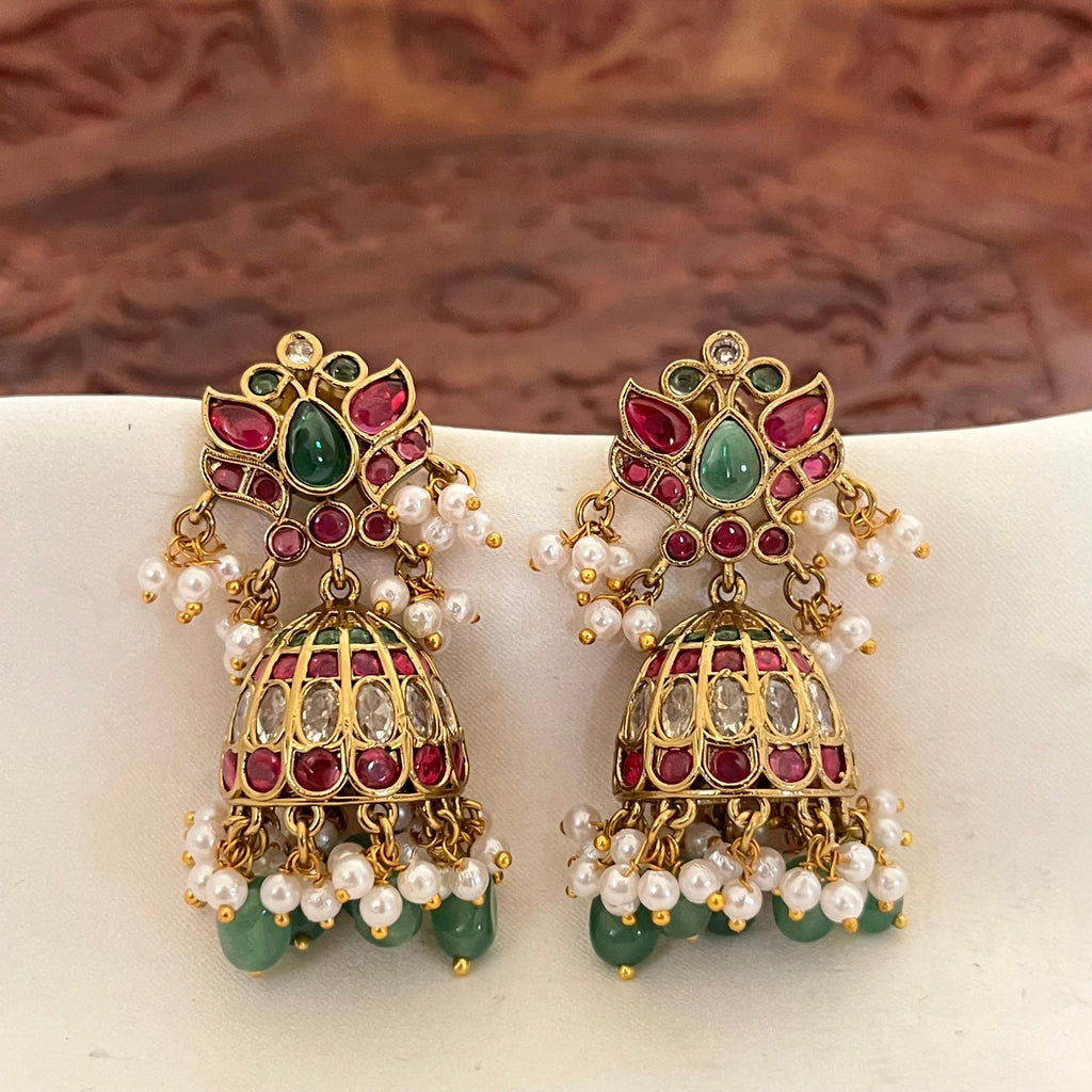 Antique Polki Jhumka AJ02