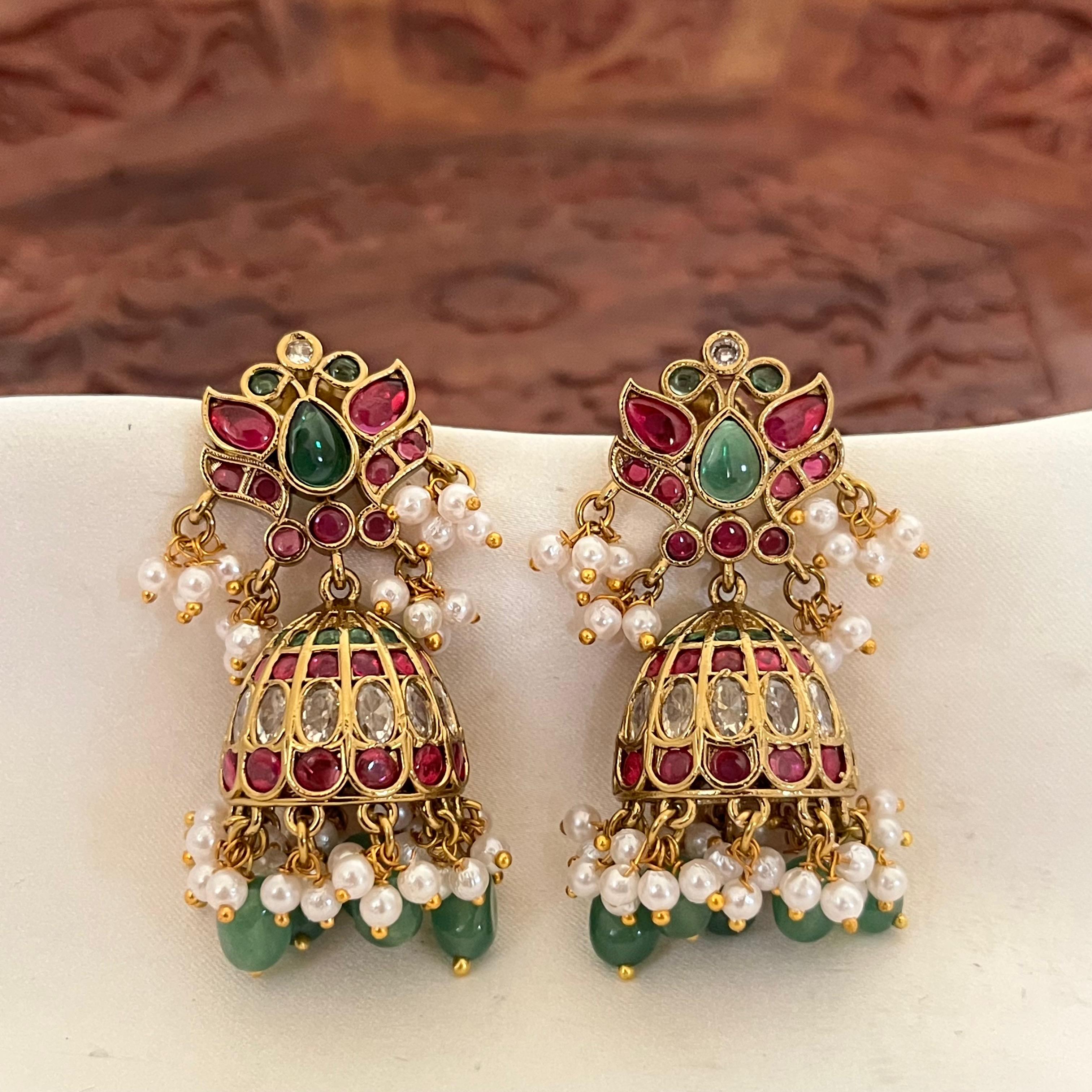Antique Polki Jhumka AJ02