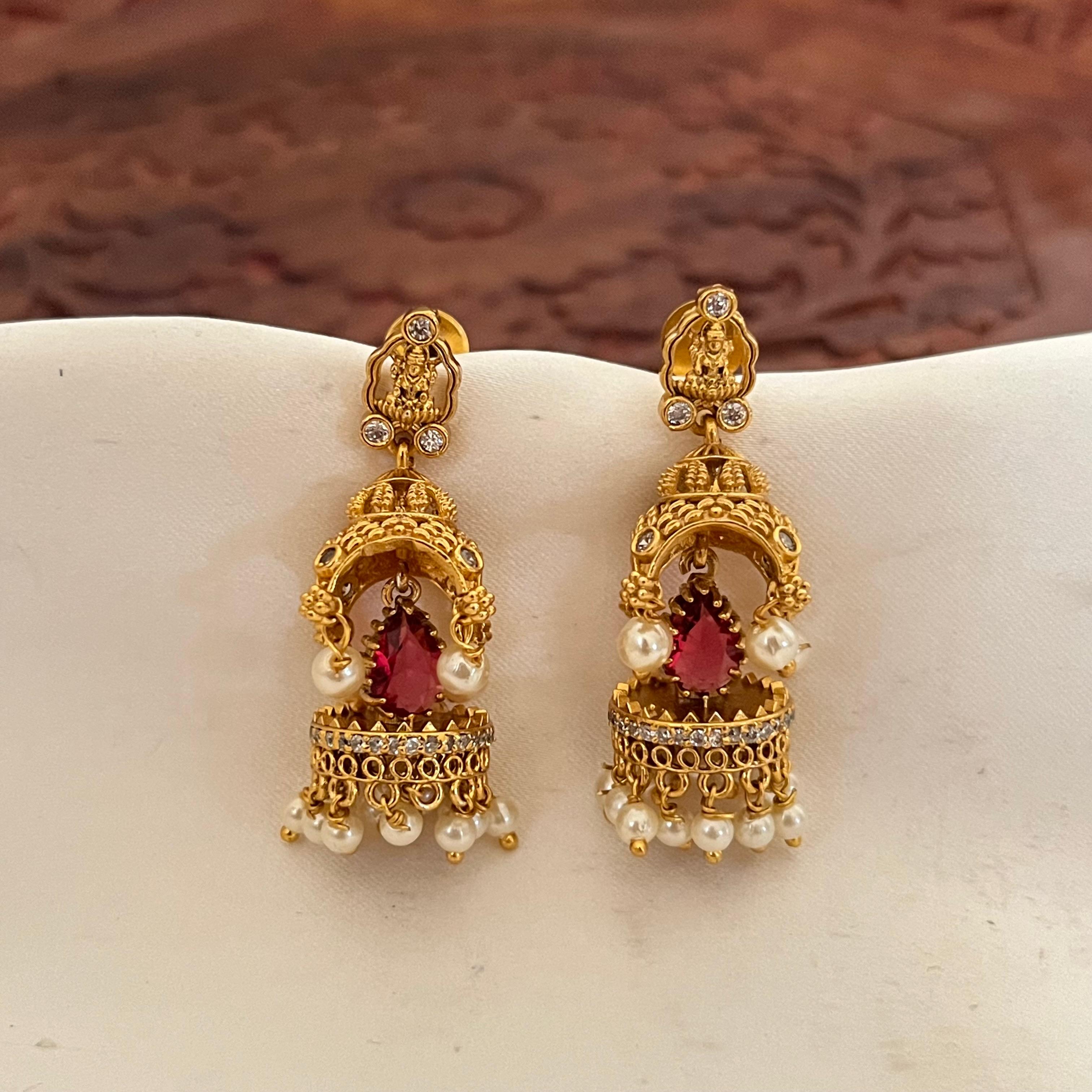 Antique Temple Jhumka AJ03